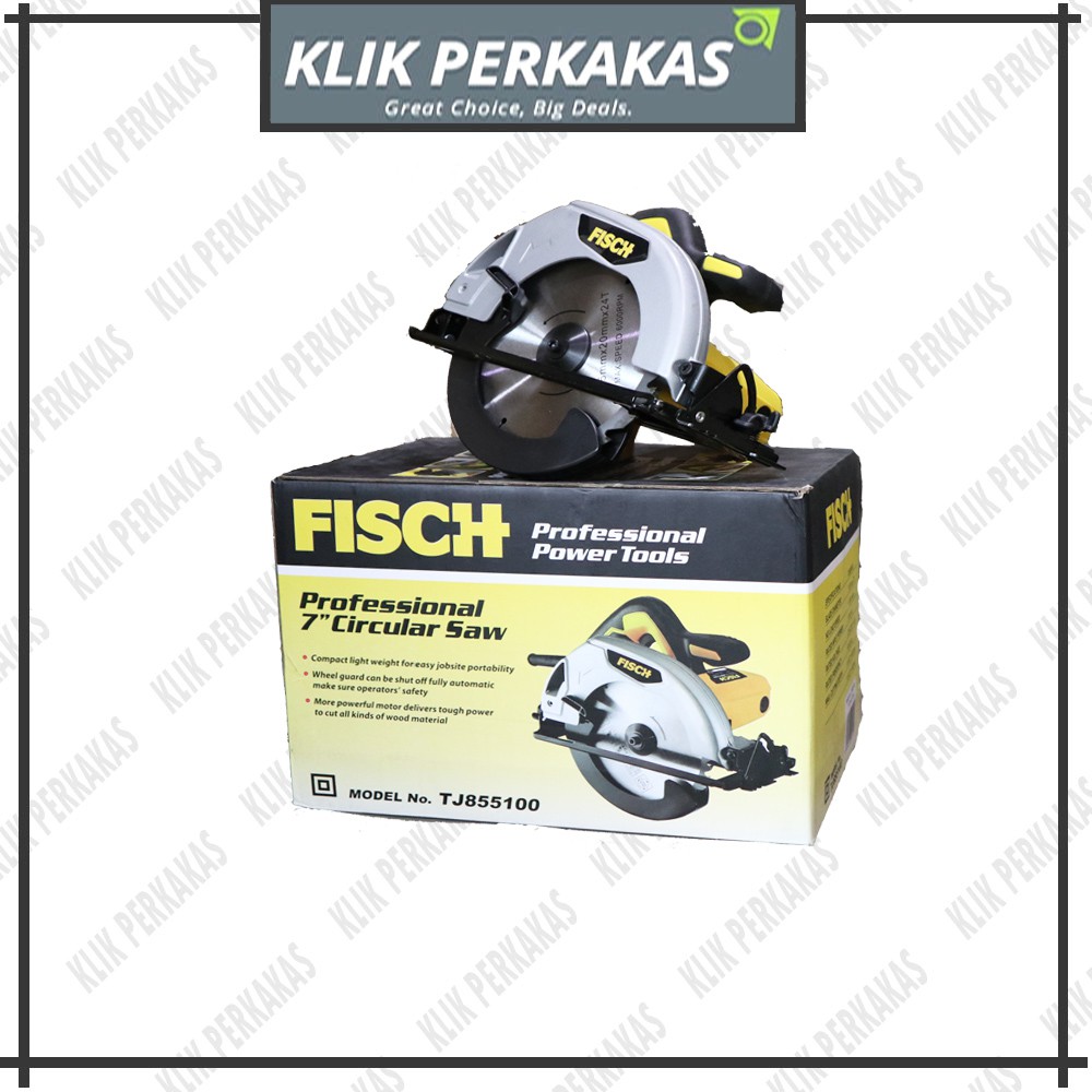 FISCH TJ855100 CIRCULAR SAW 7” MESIN CIRCLE GERGAJI POTONG KAYU