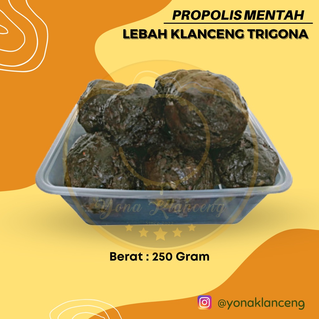 Propolis Mentah / Propolis Trigona / Propolis Klanceng / Propolis Kelulut / Perasan Madu Klanceng / 