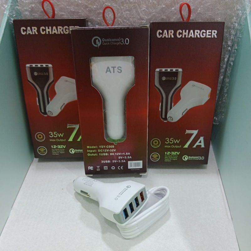 Tc Saver Car Ats YSY-C009 3usb Qualcom Quick Charger 3.0