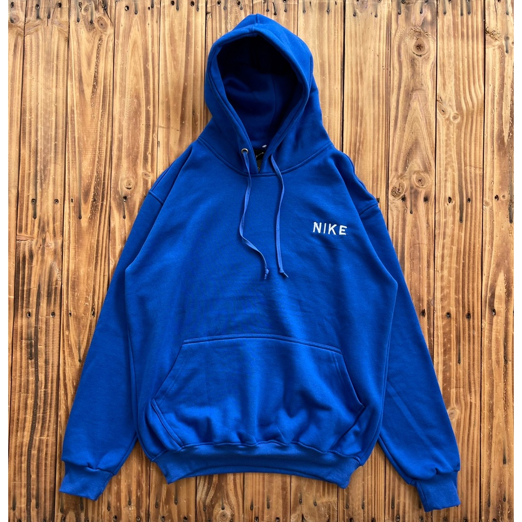 Jaket Sweater Hoodie Nike Vintage Swoosh Back Logo Bordir Biru Premium TERMURAH TERLARIS