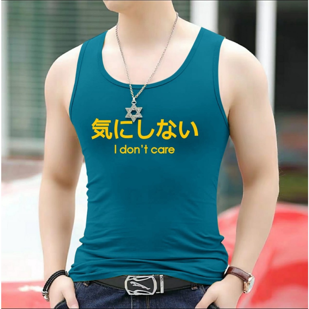 BISA COD // SINGLET I DONT CARE  // singlet terbaru  / kaos dalam /mukzhop