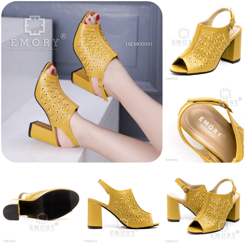 05W1 SEPATU HAK KOTAK WANITA PEEP TOES 18EMO2031.EMORY RIVANNA