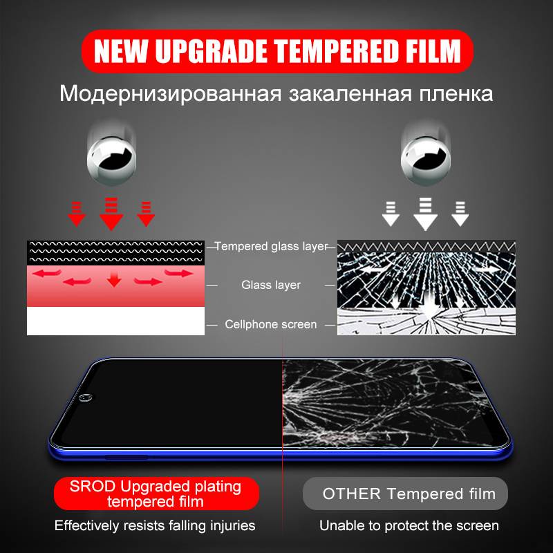 Tempered Protective Glass On For Xiaomi Redmi Note 10 8 9 7 6 5 Pro 8T 9S Screen Protector For Redmi 9A 8A 7A 6A Full Cover Film