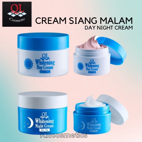 QL cosmetics whitening day cream night cream 18 gr