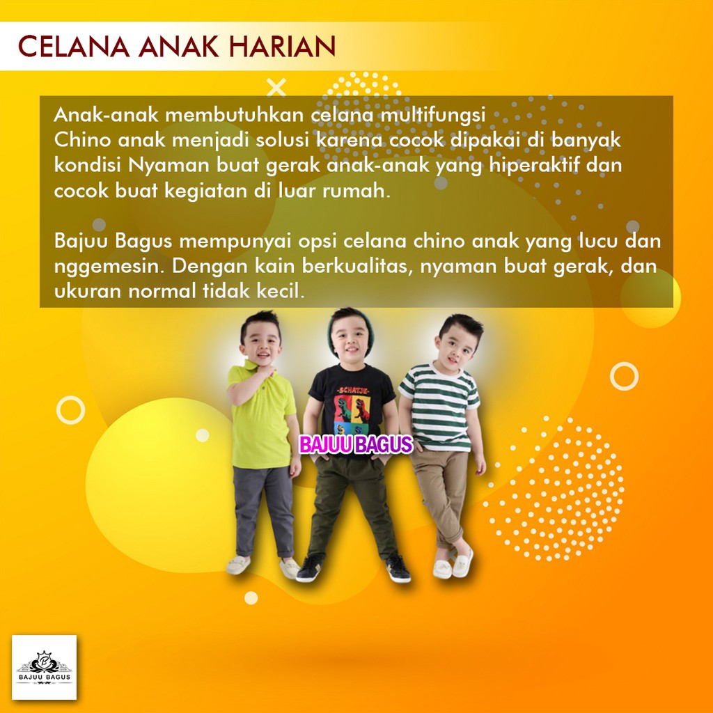 Celana Anak Laki Laki CHINO ANAK bisa COD 1-12 Tahun