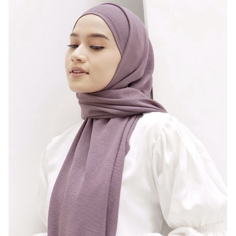 PASHMINA CRINCLE AIRFLOW COTTON SHAWL PREMIUM/HIJAB PASMINA CRINCLE AIRFLOW SHAWL 175X75-Dove