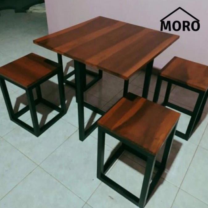 Jual Meja Dan Kursi Kayu 1 Set Murah Rediantrastore Shopee Indonesia