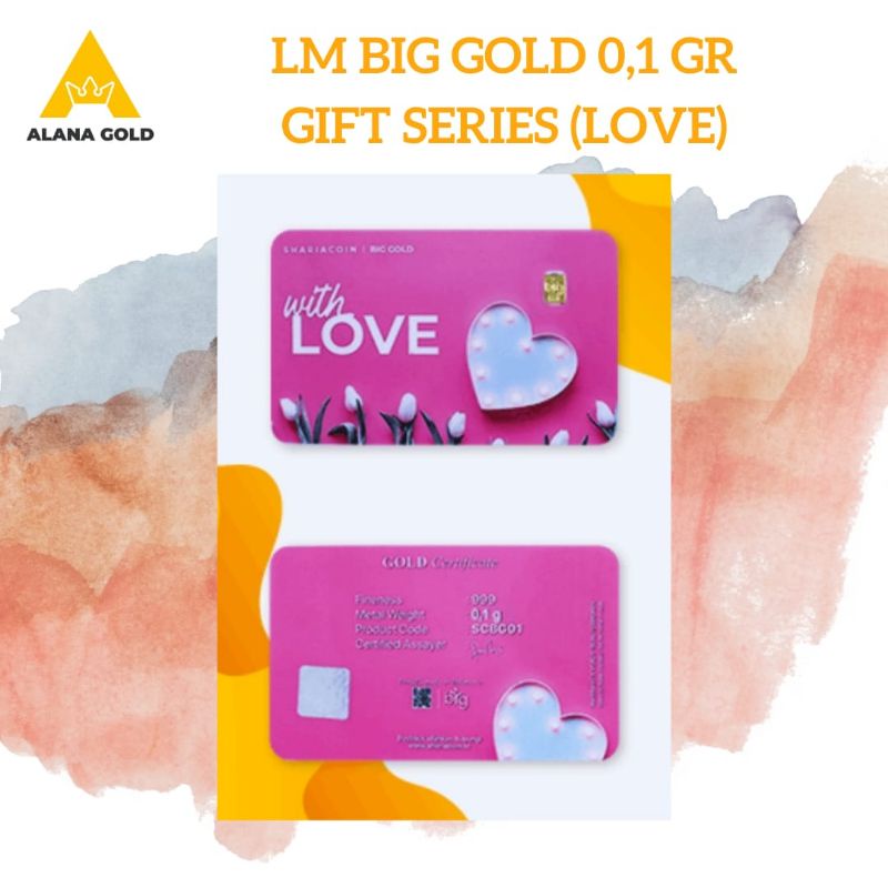 Logam Mulia Non Antam Big Gold 0,1 gram Gift Series (Love)