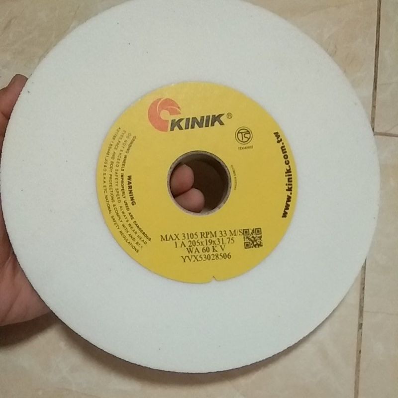 KINIK Batu Gerinda 8 inch 205 x 19 x 31.75 WA 46 60 80 100 120 KV varian grit