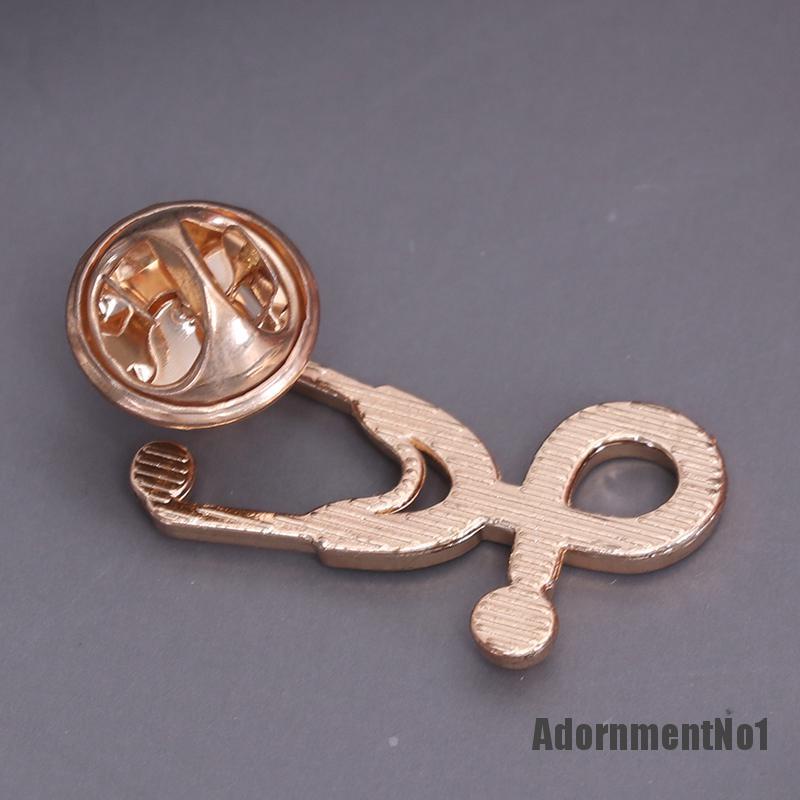 (Adornmentno1) 1pc Bros Pin Bentuk Stetoskop Untuk Dokter / Perawat