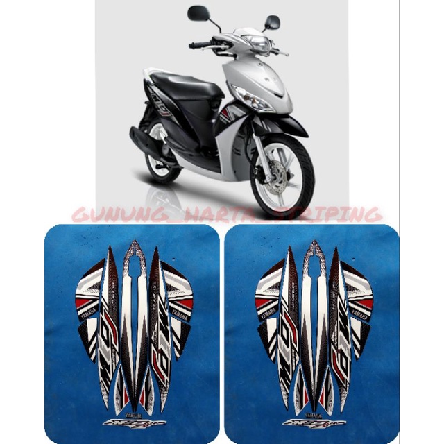 Striping Stripe Stiker Lis Les Body Motor Full Set Yamaha Mio J FI CW Teen 2012 Standar Original War