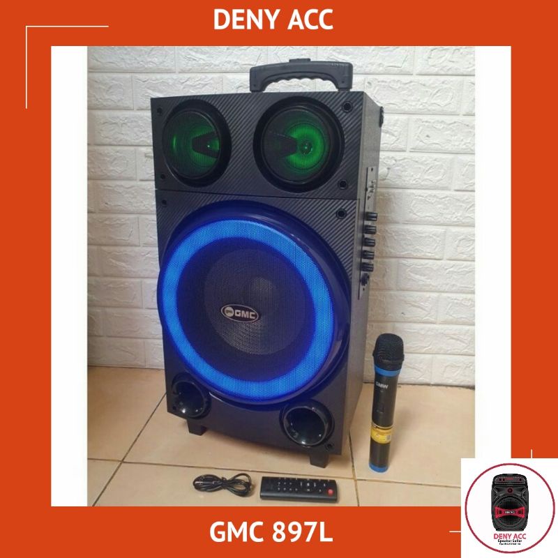 SPEAKER BLUETOOTH GMC 897L FREE MIC WIRELESS 2 BUAH