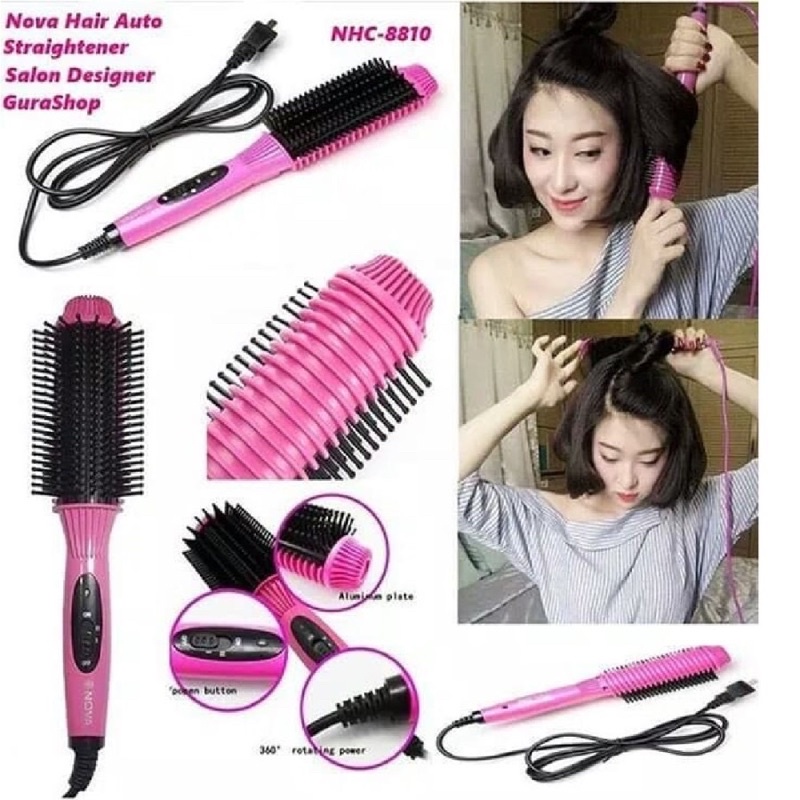 Nova 8810 - Sisir Catok Rambut Blow Elektrik Wanita Nova NHC 8810