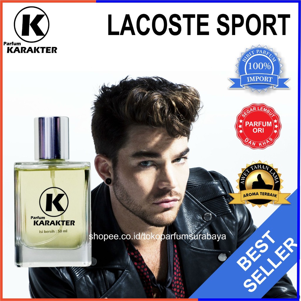 Bisa Cod | Parfum Cowok Lacoste Sport  Bibit Parfum Import Wangi &amp; Tahan Lama  Kemasan 30ml