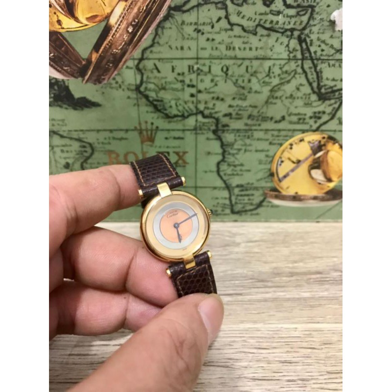 Jam Tangan Wanita original Cartier Vermeil authentic jam original ladies preloved branded