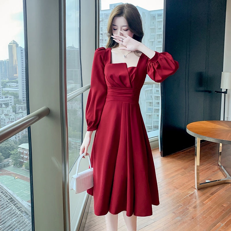 Large women's 2021 popular high-grade dress autumn dress high-grade sense of celebrity temperament c