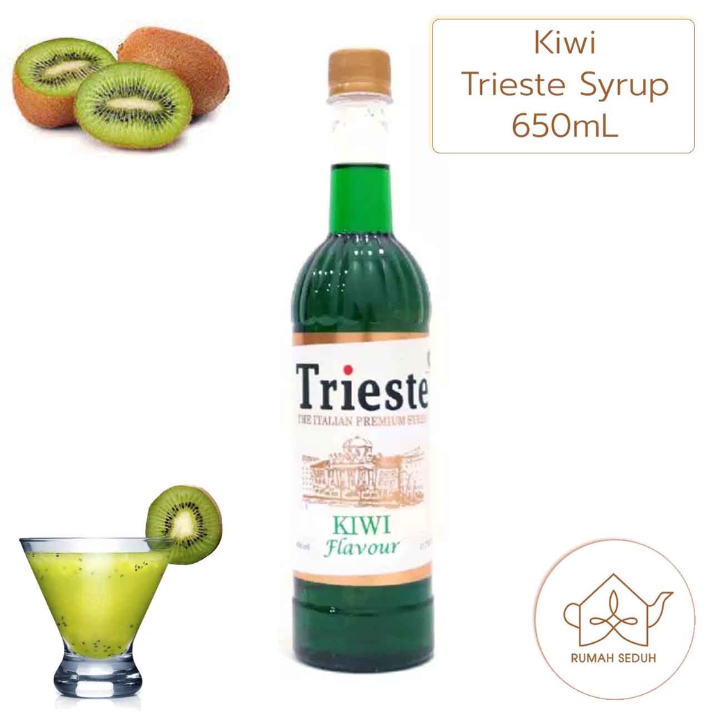 

650mL Trieste Kiwi Syrup - Sirup Buah Kiwi Segar