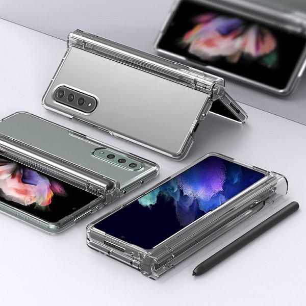 Original Nukin Araree Hard Case Clear Transparan Pen Cover Casing Samsung Galaxy Z Flip 3 5G 2021 Ha