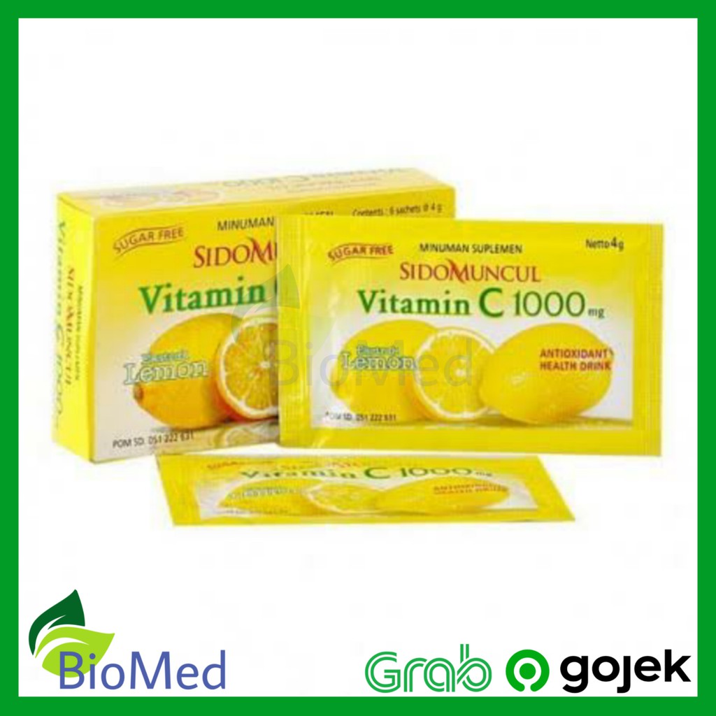 Vitamin C 1000 mg Sidomuncul Lemon - Bebas Gula Sido muncul Vit C