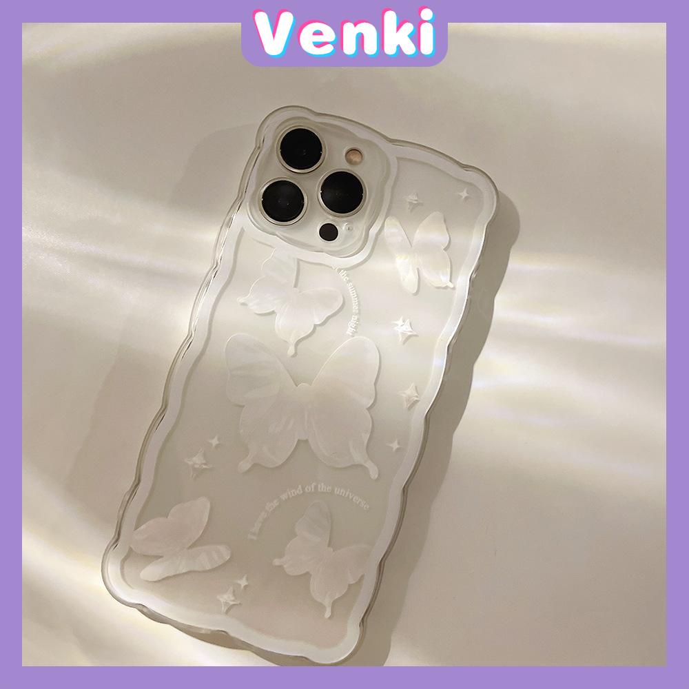 iPhone Case Silicone Soft Case Clear Case Wave Non-Slip Shockproof Camera Full Coverage Protection Butterfly Simple For iPhone 13 Pro Max iPhone 12 Pro Max iPhone 11 iPhone 7 Plus