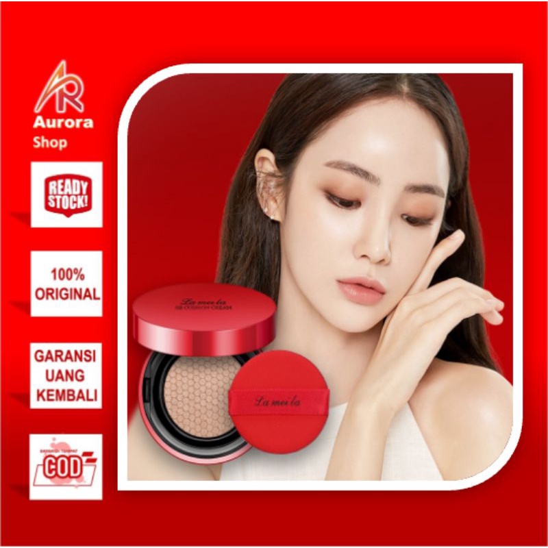 Lameila BB Cushion Cream Cerah &amp; Glowing By Aurora 5115