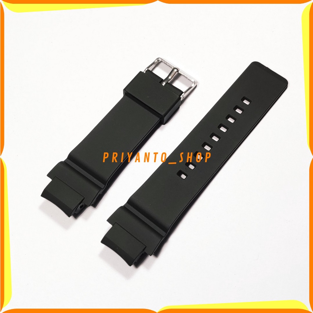 STRAP TALI JAM TANGAN KARET CASIO GBA210 GBA 210 GBA-210 WATCH BAND HITAM