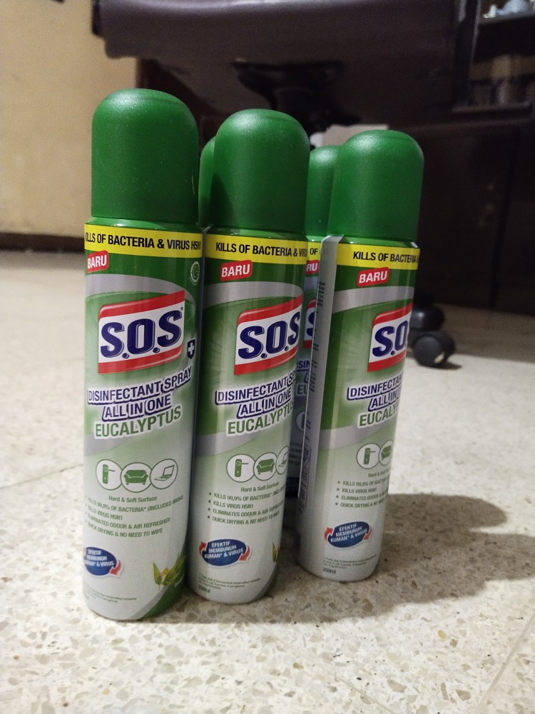 Sos Disinfectant Spray All In One Eucalyptus 250ml
