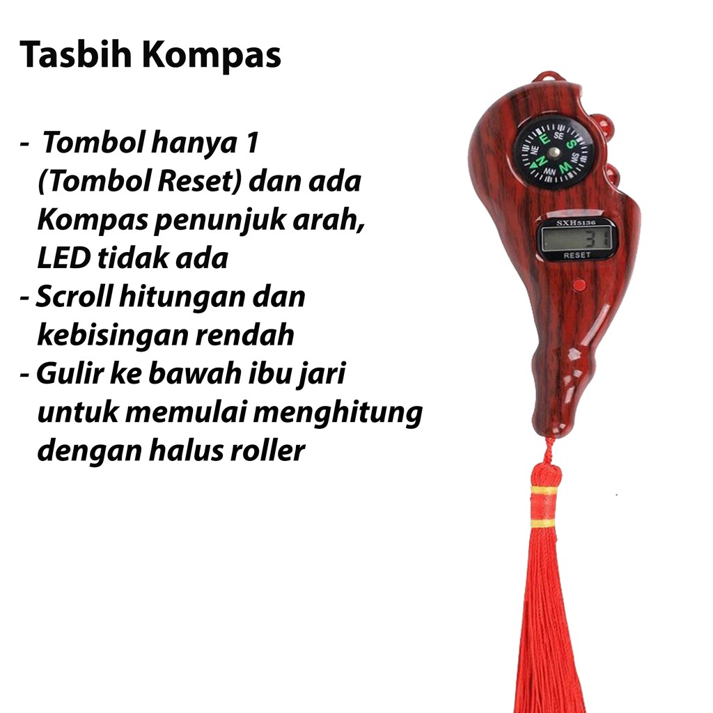 ALMINA Tasbih Muslim Digital Tasbih Digital Alat Dzikir Muslim