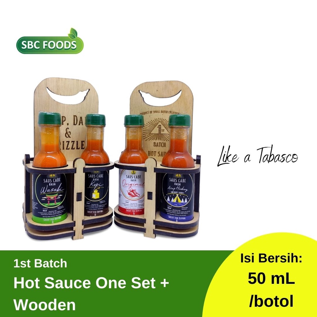 

SBC SAUCE 1st Batch Hot Sauce 50 mL FREE WOODEN STAND