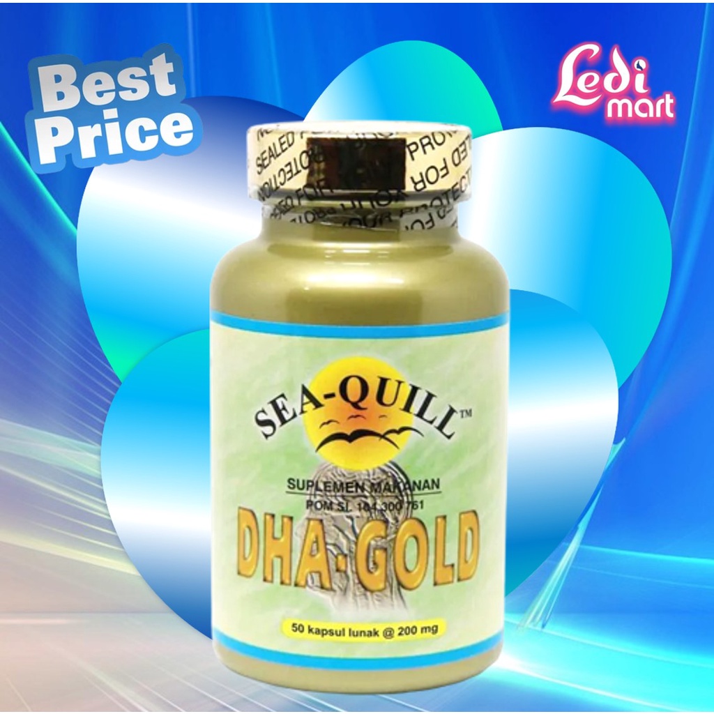 Sea-Quill DHA Gold 200mg 30 Tablet / Sea Quill DHA Gold / Seaquill / Vitamin Otak / LEDI MART