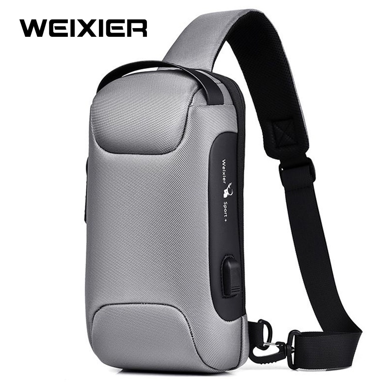 WEIXIER 9530 Tas Selempang Pria Shoulder Bag USB Port Anti Maling WK-SBY