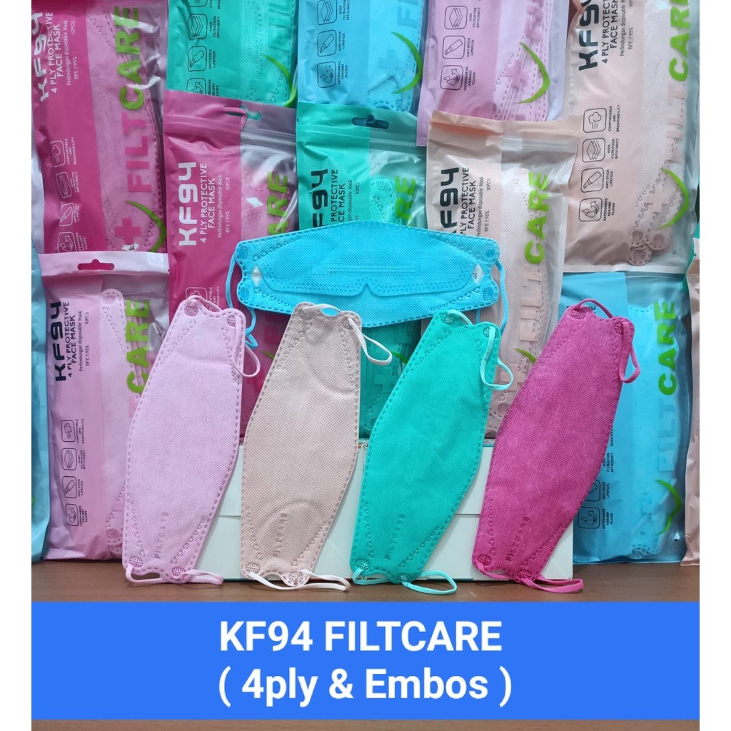 Masker KF94 4Ply Evo 3D Proctection FiltCare isi 10Pcs Masker KF94 4 Ply 3D Protection FiltCare