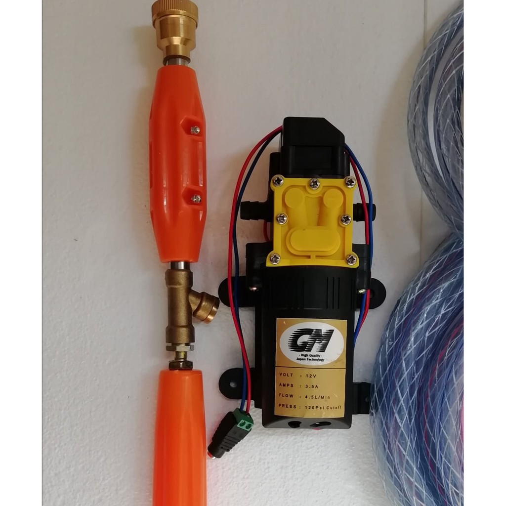 Paket Komplit GM 120PSI Dinamo Water Pump Sprayer Pompa Dinamo DC 12V