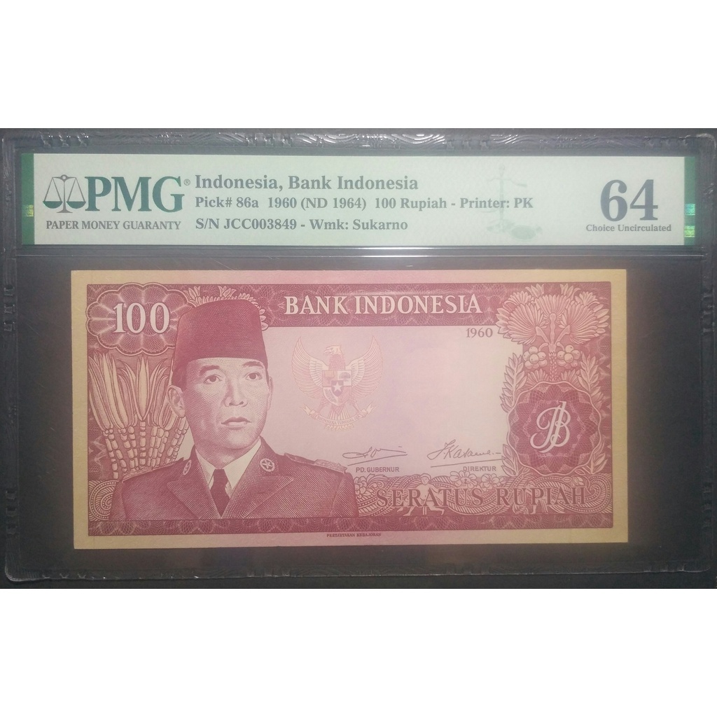 PMG 64 Seri JCC003849 100 Sukarno 1960
