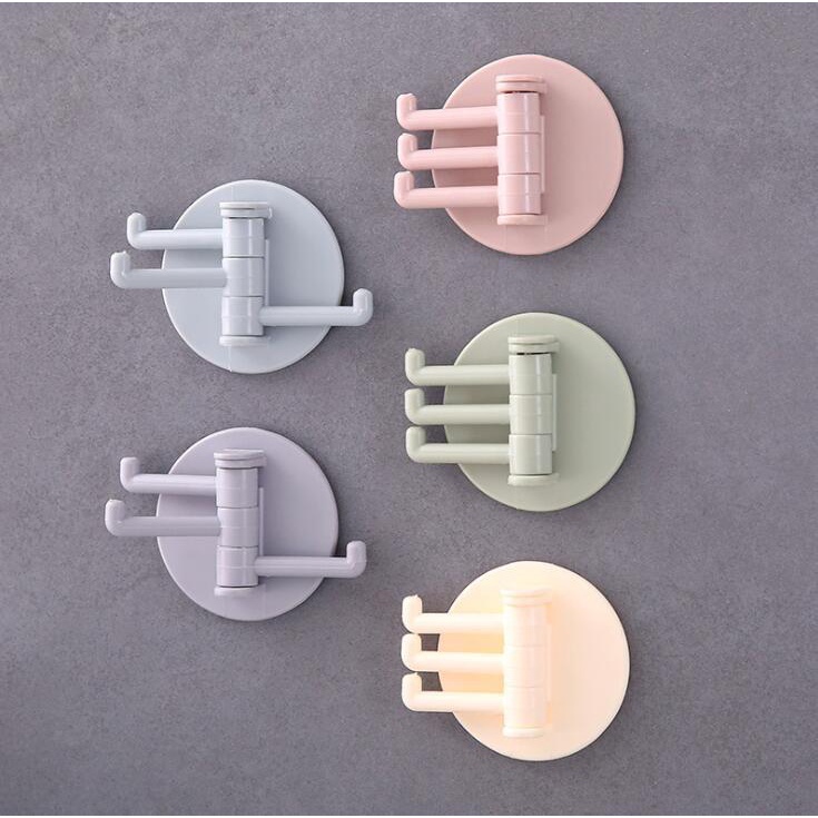 [ Home Creative Nail-Free  Strong Bearing  Racks ][ Rotatable Seamless Adhesive Wall Hanging Storage Hooks ]