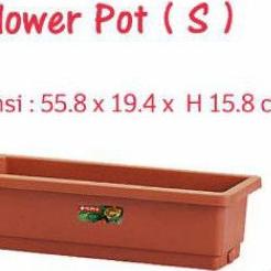 POT BUNGA SEGI PANJANG (SMALL) LION STAR FP-12 / RECTANGULAR POT TANAMAN PLASTIK
