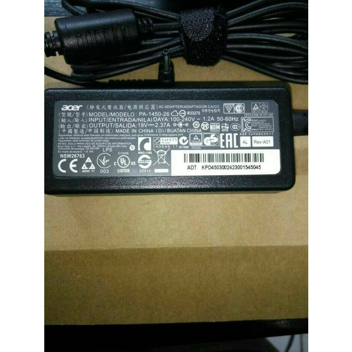 Adaptor Charger Original Acer Aspire ES1-512, ES1-711 19V 2.37A