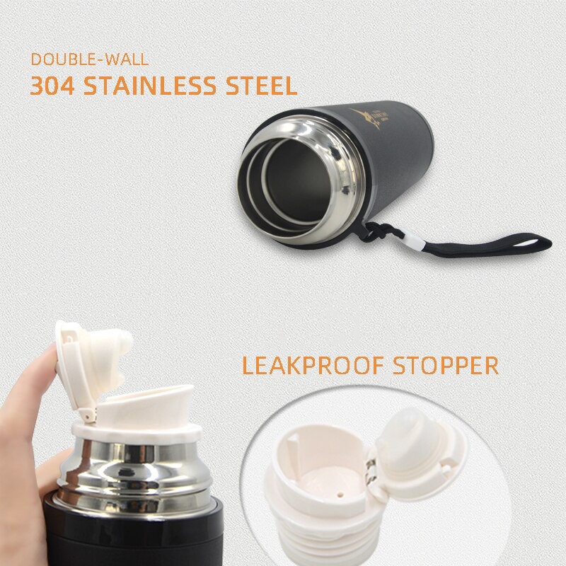 PINKAH Thermos Stainless steel Double Wall Thermal Cup Bottle Travel Mug Water Vacuum Cup School