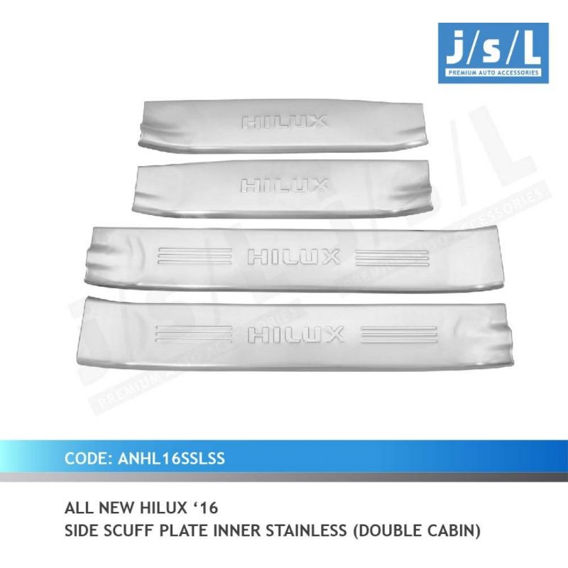 sillplate samping all new Hilux stainless inner (double cabin) jsl