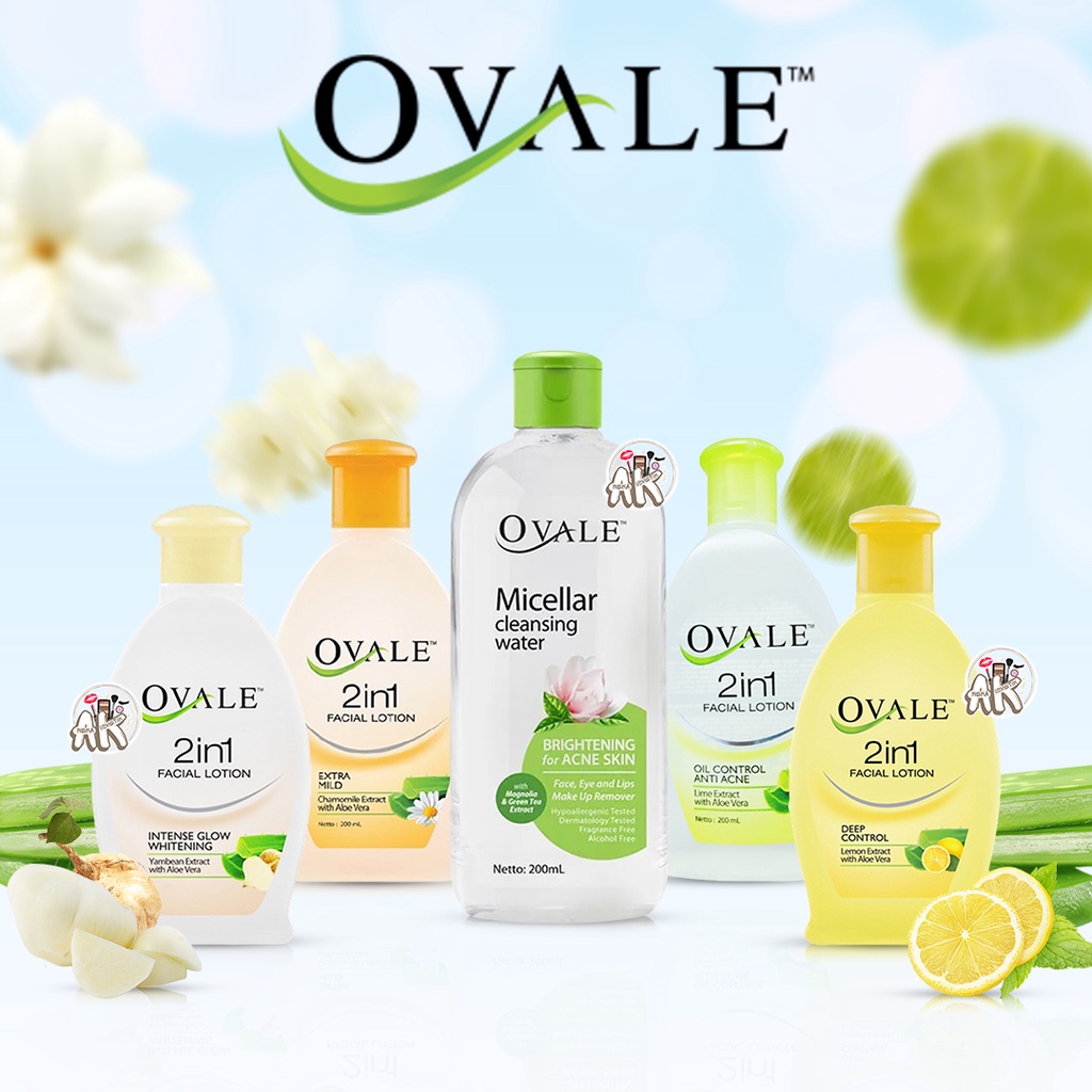 OVALE FACE CLEANSER SERIES ( MICELLAR WATER / FACIAL LOTION ) 200ML