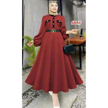 684# gamis scuba wanita terbaru// gamis edisi lebaran +FREE BELT V