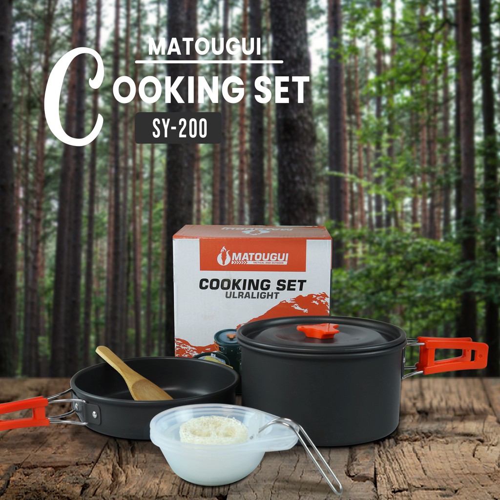 Cooking Set SY-200 Alat Masak Camping Cooking Set Peralatan Masak