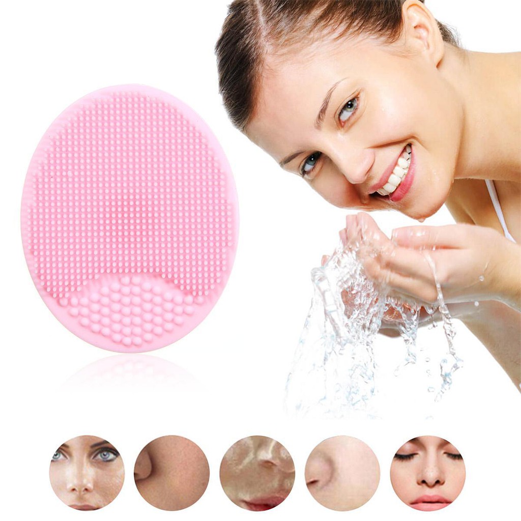 Magic Silicone Face Brush Oval / Sikat Pembersih Wajah Silikon Facial Komedo