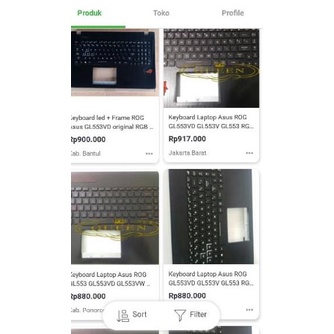 Paling Sesuai.. Tombol Tuts Keyboard Ori Asus GL553VD GL553VE GL553V GL553