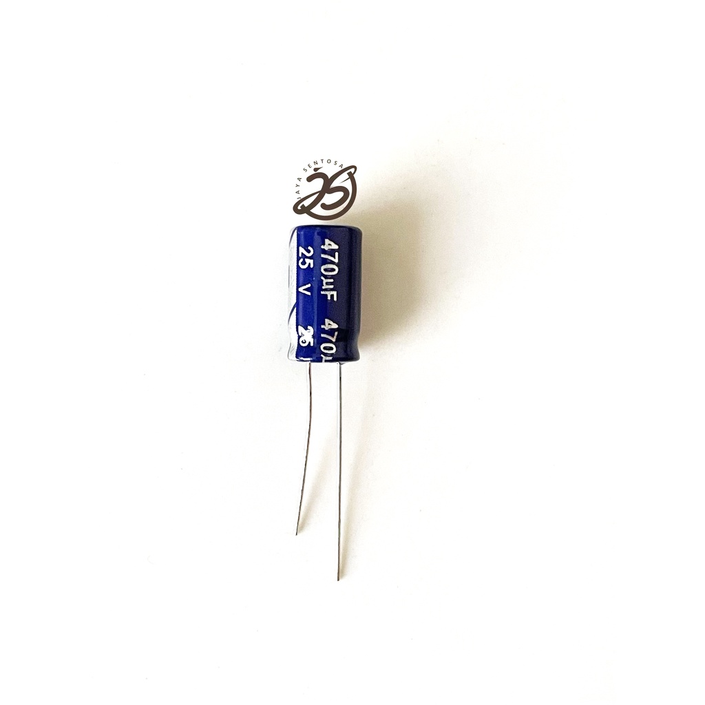 ELCO 470UF 25V (1 BUAH) KAPASITOR CAPACITOR ELCO KAPASITOR ELKO KAPASITOR 470 UF 25 V