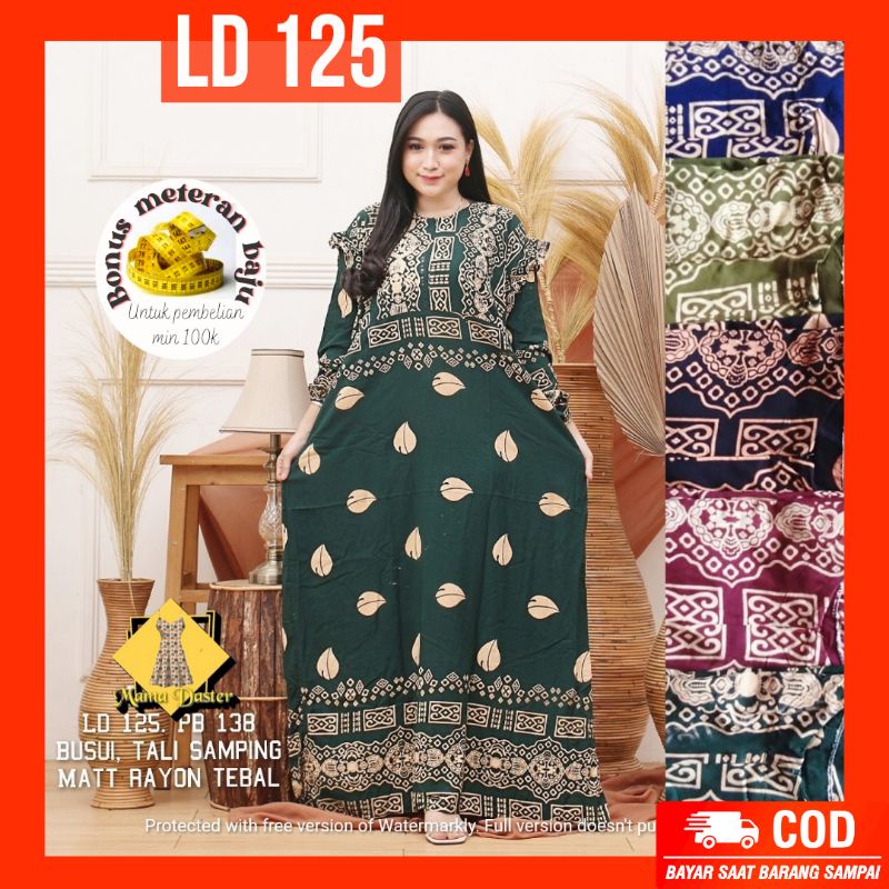 Gamis Renda Jumbo LD 120 Lingkar Dada 125 Busui Resleting / Gamis Arab Bigsize Zipper Depan Lengan P