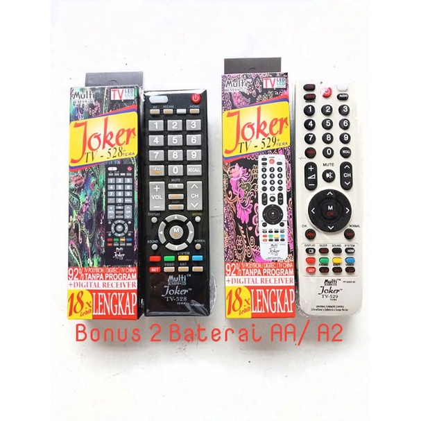 Remote TV Joker untuk LCD LED CooCaa Mito TCL Changhong + semua Merk Favorit