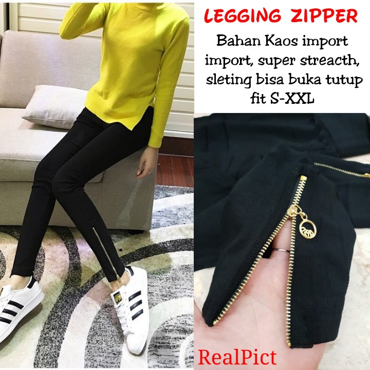  Legging  Leg Zipper  legging  import legging  fashion 