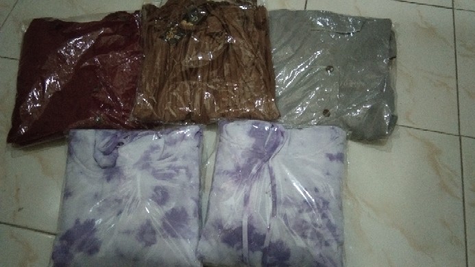 Long Gamis Motif Batik Sogan