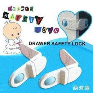 Travelmate drawer safety lock 2/pengaman laci siku / Alat Pengunci Sudut Lemari / Kulkas / Pintu